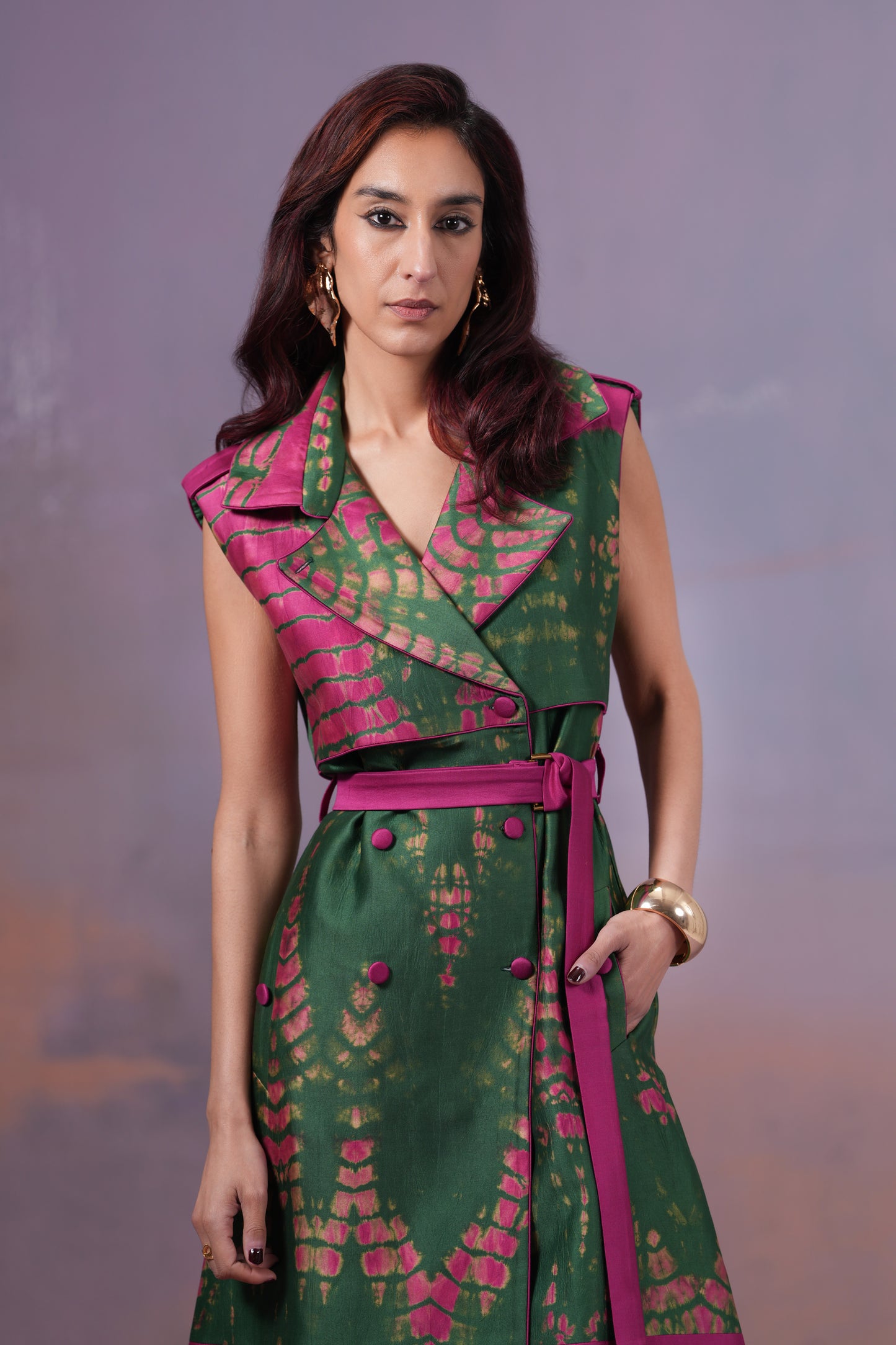 RANGREZI CUT SLEEVES TRENCH