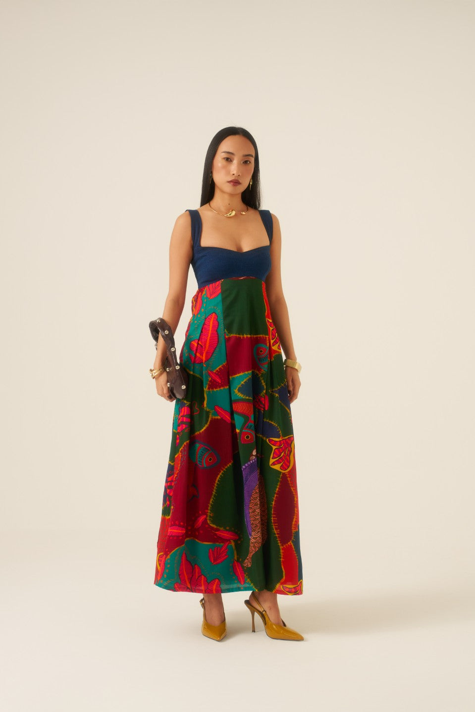 Forest Mosaic Maxi Dress