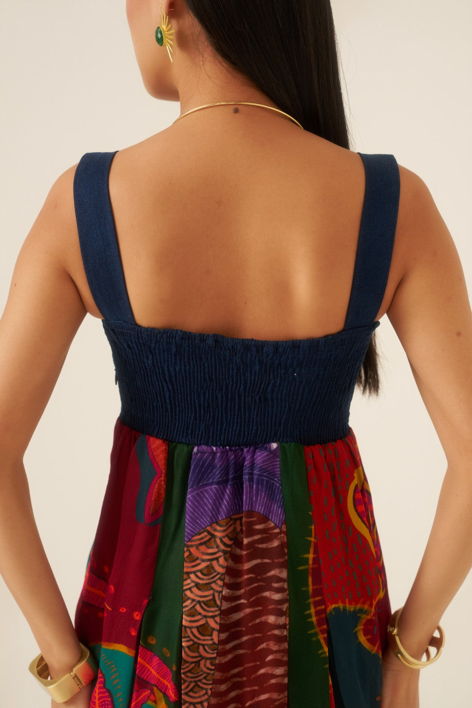 Forest Mosaic Maxi Dress