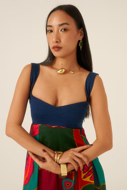 Forest Mosaic Maxi Dress